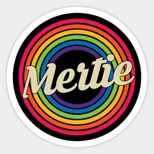 Mertie - Retro Rainbow Style Sticker